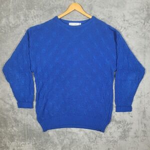 Vintage Jantzen Sweater Mens Large Tall Cable Knit Crewneck Pullover USA 90s
